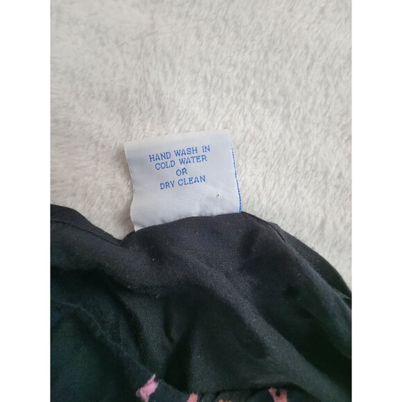 Eden Rising Womens Shell Print Long Sleeve Top Size Medium Black Orange Rayon - Picture 5 of 8